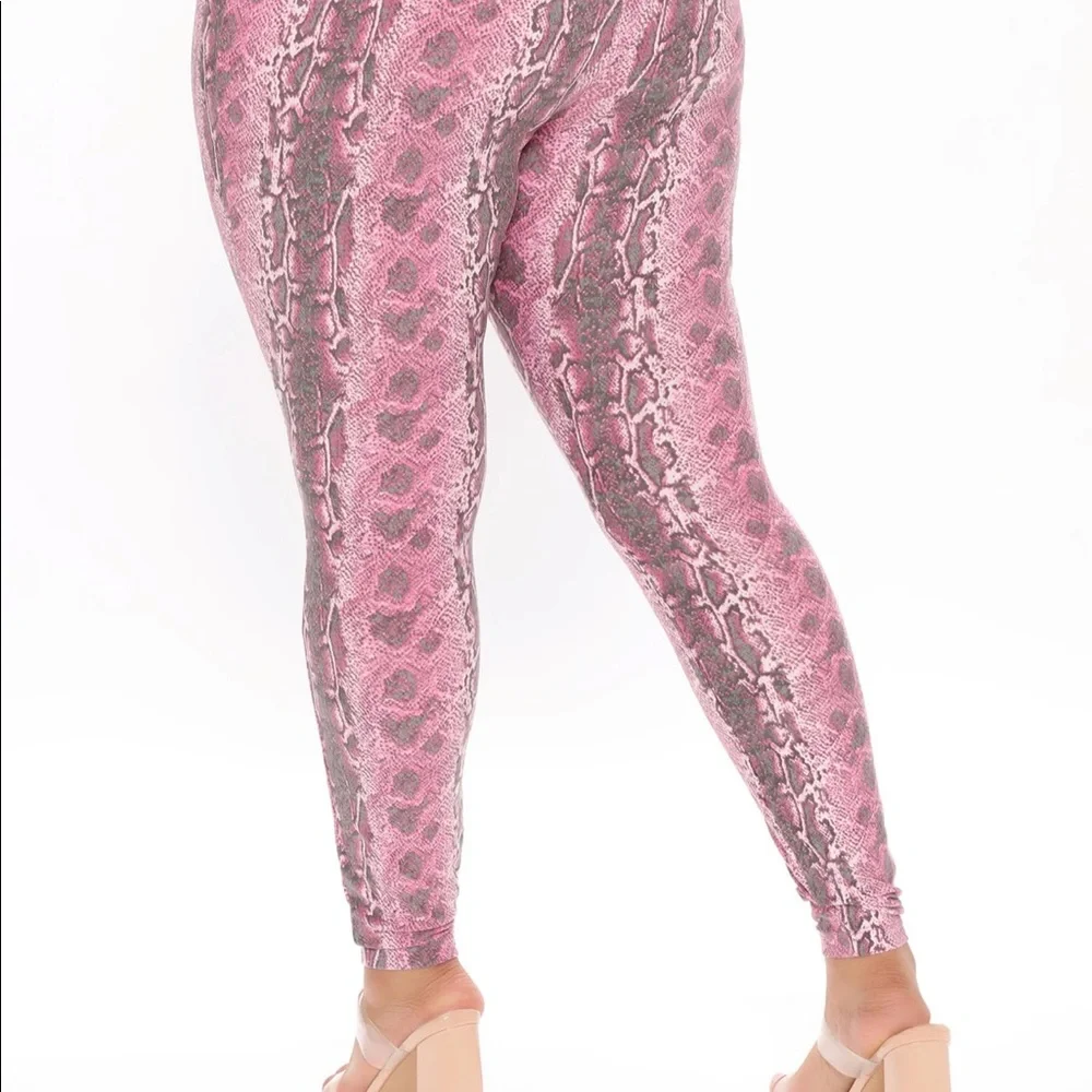 Python pink print legging - Picture 2 of 2